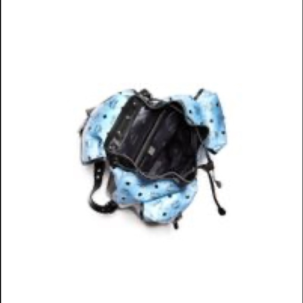 MCM Heritage Double Pocket Backpack Denim Blue - Picture 2 of 14